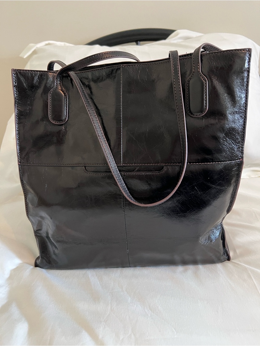 HOBO Black Patent Leather Tote - Picture 2 of 5